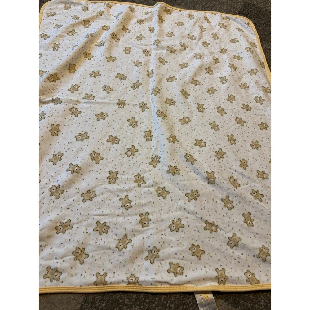 Absorba vtg y2k cotton baby security blanket lovey bear stripes